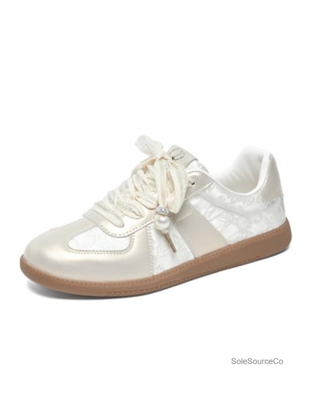 Women's Comfortable Cushion Insole Non Slip Lace-Up Sneakers for Walking